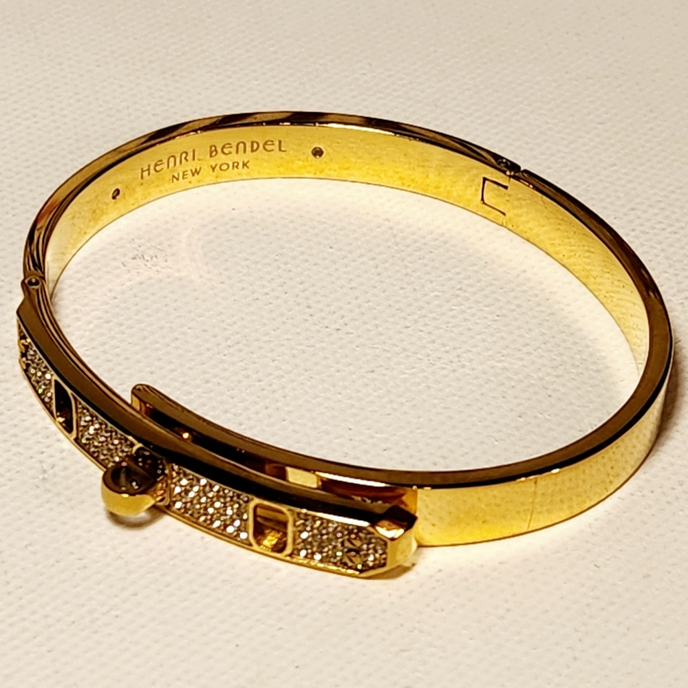 Henri Bendel Adjustable Crystal Bangle Bracelet - image 2